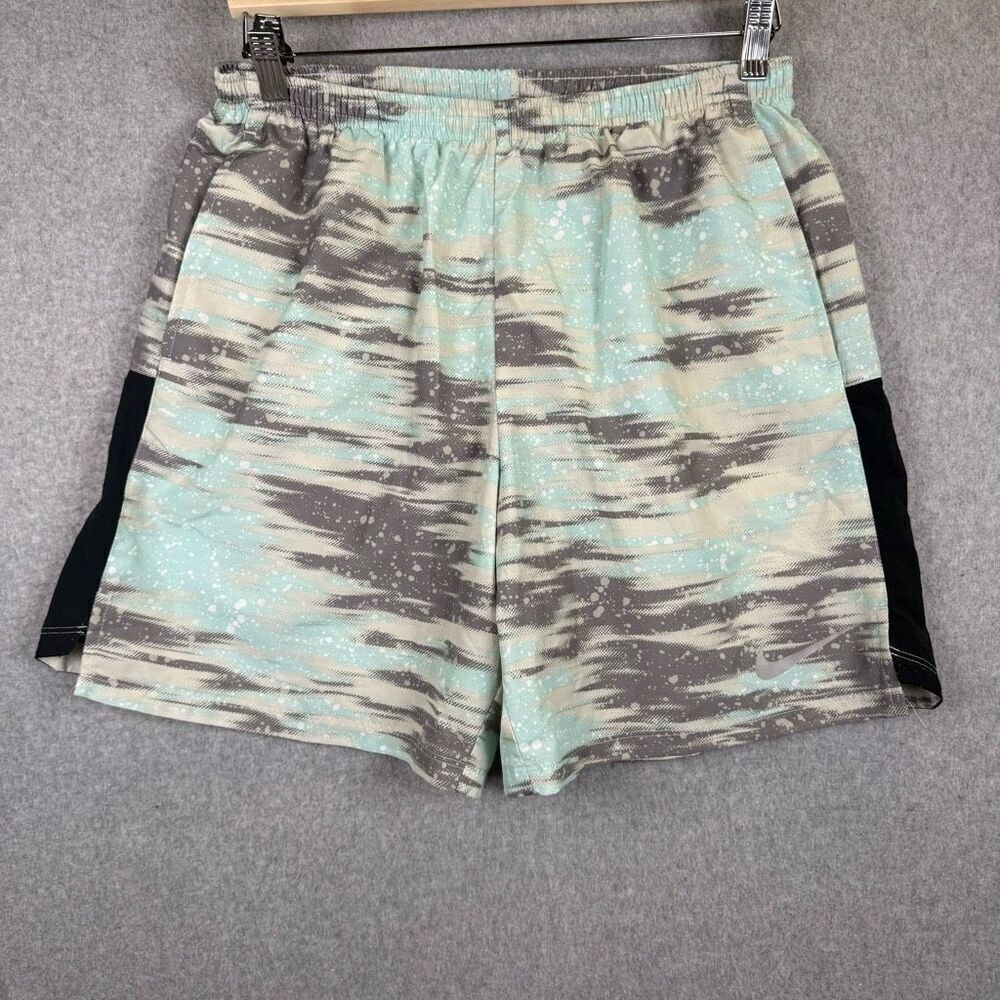 Nike Dri Fit Mens Size Large Drawstring Waist Swim Trunks Shorts Blue Brown